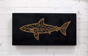 Gold and Black Shark | Pop Collection | 24" x 12"
