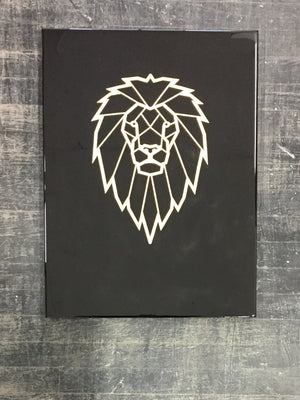 Black & Gold foil Lion | epoxy resin finish