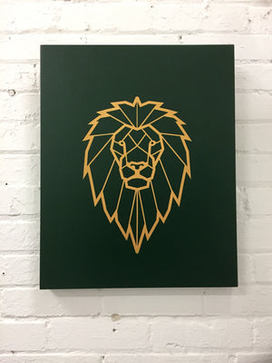 In Honor of Snoop Lion: Gold on Forest Green | Epoxied | Pop Collection | 11" x 16"